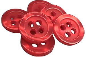 BOTIBOTON SL BOTIBOTON - 50 bottoni in madreperla - 5 misure e 11 colori a scelta - Prodotti e spediti dalla Spagna (Rosso - 10 mm)