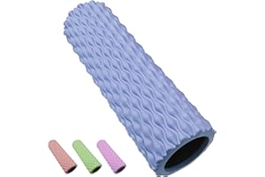 Varzesh Foam Roller | Extra Long Special Waterdrop Design | Deep Tissue Muscle Relief, Yoga, Pilates, Physiotherapy, Rehabilitation| UK Brand (Blue)