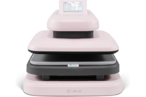 LOKLIK Impress™ Auto 2-Smart Heat Press Machine - T-Shirt Printing Machine for Sublimation Printing with Large 38 x 38 cm Plate - HTV Heat Transfer Sublimation Vinyl - Pastel Pink