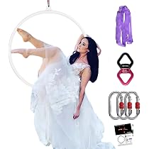 PRIOR FITNESS Aerial Hoop Set – Profi Lyra Reifen, 80-95cm, Edelstahl, Für Zuhause Oder Studio