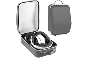 GEEKRIA - Funda de transporte compatible con PSVR2, bolsa de almacenamiento de viaje Playstation VR2, bolso rígido con doble cremallera, accesorio de juego VR (gris)