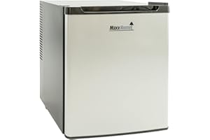 MaxxHome - Mini Kühlschrank (42L) mit Kühlbereich von 5-12° - Lautloser Kleiner Kühlschrank - 230V Minikühlschrank mit verstellbarem Regal - Umweltschonender kompatibler Getränke Kühlschrank