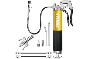 YTUGIL Ingrassatore Manuale Kit, Pistola per Grasso Professionale da 8000 PSI, con Tubi Flessibili, a Molla e Metallo per Cartuccia Grasso 400cc