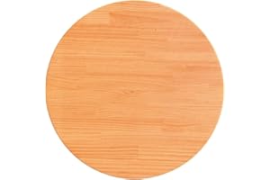vidaXL Tablero de Mesa Redondo Madera Maciza de Pino marrón Ø50x2,5 cm