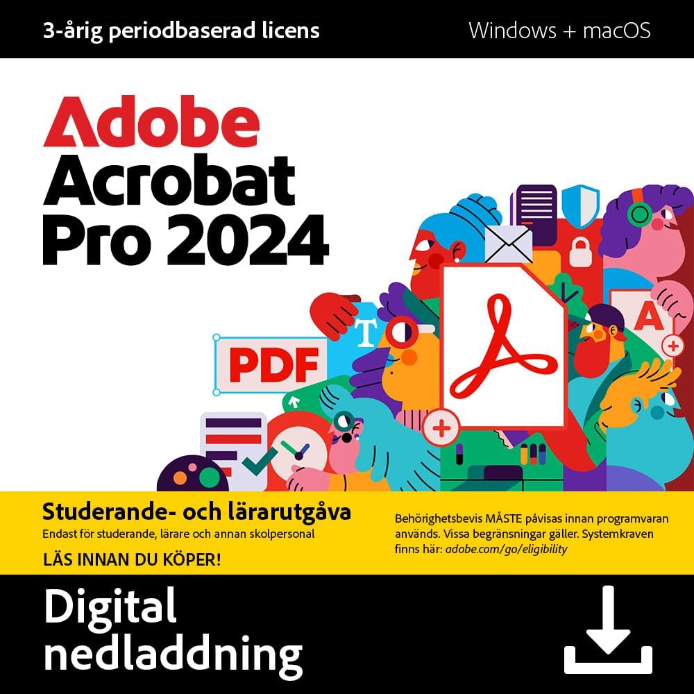 Guide d'Achat 2026 : Pourquoi Choisir le Adobe Acrobat Pro 2024 Studerande-och lararut ?