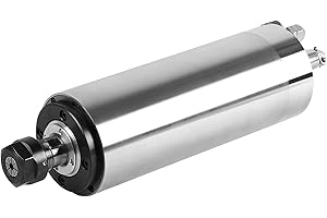 Chaneau Kit Moteur de Broche CNC Refroidissement par Eau 1,5kW Vitesse 8000-24000 tr/min Dissipation de Chaleur par Ventilateur 220V-250V Battement de 0,005mm pour Machine de Gravure Bois Pierre Métal