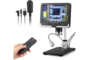 Andonstar AD206 200X microscopio digitale 7 pollici display LCD 1080P lente d'ingrandimento digitale con supporto in metallo per strumenti di saldatura di riparazione del circuito