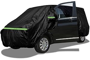 OPALTOOL Cubierta Completa del Coche para VW T5 T6, SWB Fundas para Coche Exterior con Cremallera Lateral de la Puerta Transpirable Anti-UV Antipolvo