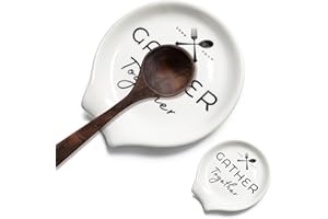 OXTXO Ceramic Spoon Rest,Porcelain Spoon Stand for Dining Table Organize - Suitable for Tea Spoon Stirring Spoon for Tea Cafe Bar Gifts Station Decor Accessories Dimensions: (H) 20mm x (D) 105mm