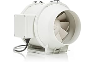 STERR Estrattore in linea DFA125 Ventilatore da condotto 125 mm / 5'' - Ventilatore industriale a basso consumo energetico