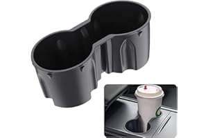WONSOSO Portabicchieri Console Centrale Supporto per Tesla Model Y/3 2021 2022 2023, Portabibite per Auto Supporto in Silicone per Tazza con Inserto per Consolle Centrale Compatibile con Tesla Model 3/Y