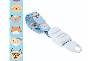 Rolseley Medizinisches Tourniquet mit blauem Cartoon-Katzen-Muster mit ABS-Kunststoff-Schnalle, latexfrei, elastisches Band, perfekt für Ärzte, Krankenschwestern, Studenten und Sanitäter