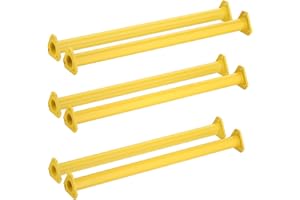 EISENSP Extra Long 21.5" Steel Monkey Bars for Backyard - Ladder Rungs Hardware Kit - Hexagonal at Both Ends (Set of 6)