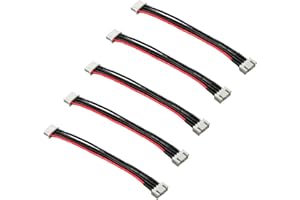 Boladge 5 Stück 3S 4Pins JST-XH Balance Stecker Verlängerungs Kabel Männlich auf Buchse Lipo Adapter mit 15CM 22AWG Silikon Draht (3S)