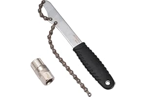 Bynccea Outils pour Fouet de Chaîne de Vélo, Outils de Retrait de Cassette de Vélo avec Anneau de Verrouillage de Cassette Convient aux Chaînes de Vitesse 7,8,9,10,11,12