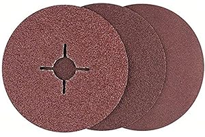 Bosch Accessories 2609256254 Disques abrasifs pour Meuleuse d'angle Fixation à pince 125 mm 22 mm Bois et métal 12 pièces Grain varié