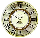 Wanduhr Küchenuhr Hoteluhr Wohnzimmeruhr Nostalgie Antik Wand Uhr Dekoration 60cm Groß (ET544A-010R)