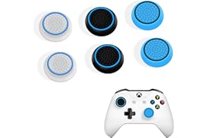 DLseego Thumbstick Grips for Xbox PS4 PS5 Controller,6PCS Silicone Thumb Stick Grip Cover Dots Studded Design Joystick Controller Thumb Grip Cap,Blue