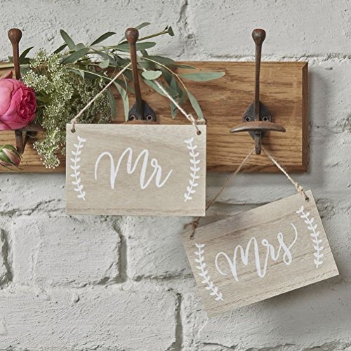 Mysunshine affaire vintage en toile de jute Décoration Mariage Fête Country Boho, Boho Mr & Mrs Chair Signs