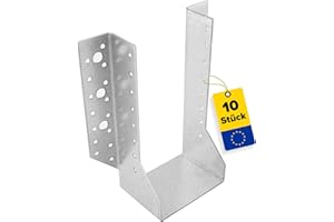 DMX Balkenschuhe - 10er Set für Holzbalken - Balkenbreite von 100 mm - 100x200x75x2,0 mm - Balkenschuh - Balkenverbinder - Holzverbinder - Balkenträger - Metallwinkel - verzinktes Blech