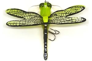 AYVANBER 2.8" Swimbait Dragonfly Fishing Lures Bait Baits Life-Like Lure Minnow Bass Pike Musky Lure Dragonfly Fishing Kit Fishing Baits Plastic Bait Treble Hook Water New