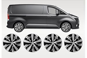 Darfox 16 Inch Wheel Trims Set of 4 – Fits Vauxhall Vivaro (2019 - onwards), Citroen Dispatch, Peugeot Expert – Hubcaps for Steel Wheels – ABS with Metal Ring (Mksb) (absb)