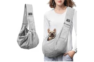 mymai Hundetragetasche, Wendbarer Transporttasche für Hunde und andere Haustiere bis 15 kg Tragetuch Hund Haustier Hundetasche für Spaziergang Aktivitäten im Freien und Ausflüge (Grau)