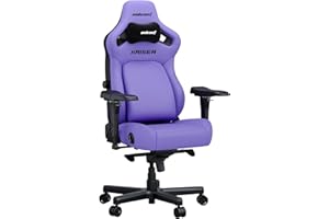 Anda Seat Kaiser 4 Gaming Chair for Adults - XL Reclining Video Game Chairs with 4-Level Pop-Out Lumbar, Stain-Resistant Faux Leather, Heavy Duty Neck & Back Support - Purple Ergonomic Gaming Chair