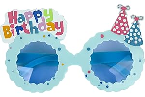 Falafoty Birthday Party Glasses Cake Shaped, Kids Novelty Sunglasses, Birthday Cake Shaped Funny Eyeglasses, Beach Party Decorations, Toy Sunglasses for Childen Adults Photo Prop Supplies