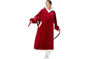 JULY'S SONG Tragbare Decke Hoodie für Erwachsene Übergroßes Vlies Warm und gemütlich Dicker Sweatshirt-Bademantel mit Tasche für Frauen Männer Startseite Außerhalb Geschenkpaket