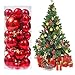 Produktbild XinXu 48ct Weihnachtskugel-Ornamente bruchsichere Weihnachtsdekorationen Baumkugeln für Urlaub Hochzeit Party Dekoration, Baumschmuck Haken Silber