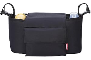 ALLIS BABY Stroller Organizer Baby Pram Organiser with Cup Holders, Large Universal Baby Pram Buggy Storage Bag and Shoulder Strap