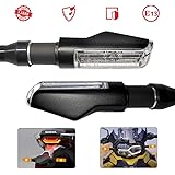 Evermotor Universal 2 Stk Motorrad LED Blinker E-MARK E Prüfzeichen Aluminiumschale mit schöner Oberflächenbehandlung IP67 Wa