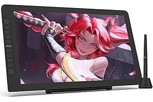 VEIKK Studio VK2200 Pro Grafiktablett mit Bildschirm, 21.5 Zoll FHD IPS Pen Display mit 8192 Passiv-Stift, 8 Schnelltasten und verstellbarem Ständer, Kompatibel mit Windows Mac, Linux