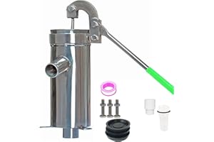 YBAOTUU Wasserpumpe Tiefbrunnenwasserpumpe, Schüttelwasserpumpe Handpressepumpe Edelstahl 10m Tiefe Handshake Saugpumpe Tiefe Handbrunnenpumpe für Hausgarten Yard