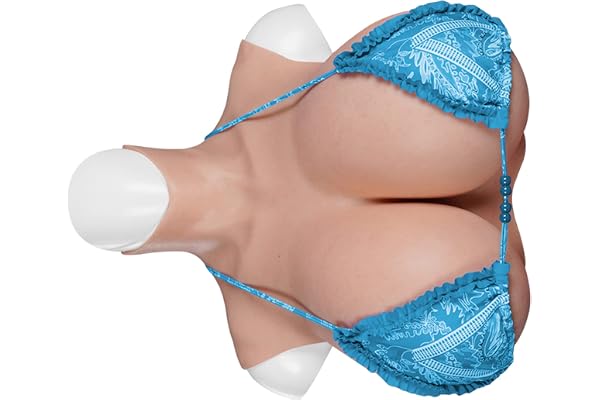 EQAIWUJIE Plaque de Poitrine Énorme Z Cup Formes de Seins en Silicone pour Crossdresser Cosplay Drag Queen (Couleur 1, S Cup)