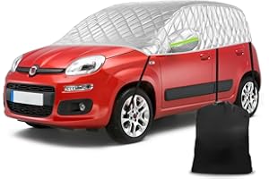 LMYSUFI Copertura Mezza Auto Compatibile con Fiat Panda 2003-2025, Telo Copriauto Inverno Estate Copri Auto Antigrandine