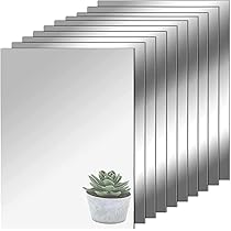 2 Specchi Adesivi Da Parete - Pellicola Specchiata 20x30 Cm - Autoadesivo Per Bagno, Camera, Soggiorno - Foto 2