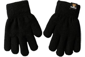 INELIHOO Gants d'Hiver Tricotés pour Filles et Garçons Enfants de 3 à 6 Ans Gants Magiques Doublure Polaire Thermique Gant Chauds Doigts Complets pour Enfants Gant Extensibles Mitaines Epais Moufles Coupe-Vent
