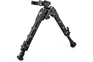 Paike Bipiede per Fucile Bipiede inclinabile a sgancio rapido per Fucili 7-9 Pollici Bipiede Picatinny Altezza Regolabile Bipiede tattico