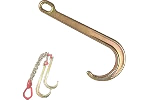 GUODDM Obstacles Voiture Crochet à tige longue for voiture de dépannage - Crochet de remorque 5T J, crochet de chaîne suspendu, sécurité galvanisé for chaîne de remorquage de transport, for dépanneuse de voi