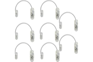 HOMGEN Lot de 8 entrebâilleurs de fenêtre pour UPVC - Verrouillage de fenêtre de sécurité pour bébé - Entrebâilleur de fenêtre de sécurité pour enfant - Serrures de porte avec vis et clés