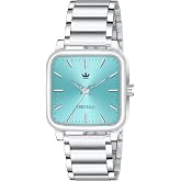 CRESTELLO Stainless Steel Chain Analog Wrist Watch for Men (Silver/Green/Blue/Black Dial) | CR-GS034-CH