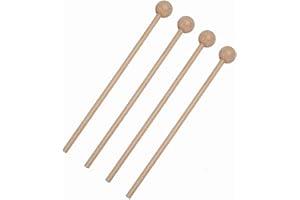 AIPWEYT STORE Schlägel Mallet Drumsticks, Holzschlägel Marimba,Mallet Drumsticks Holz Marimba Schlägel Glockenspiel Schlägel Klangstäbe für Xylophon, Holzblock Glocken Kinder Anfänger Erwachsene,4PC