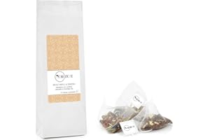 NOVECENTO TE' Novecento Tè® | Infuso Mirtilli e Zenzero | Tisana Zenzero Mirtilli Fiordaliso - 15 Infusori Piramide | Rooibos Mirtilli Zenzero | The Rosso Frutta e Spezie