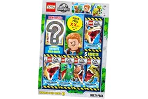 STRONCARD Lego Jurassic World Serie 2 cartes - Cartes à collectionner - Lot de 10 pochettes originales (1 multipack)