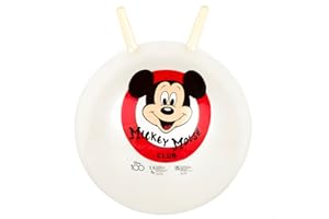 JOHN COLORBABY Disney Mickey Mouse Pelota saltarina hinchable, medidas Ø45-50 cm, juguetes, regalos para niños y niñas, juegos infantiles de exterior para saltar (48411)