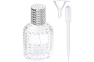 Ysimple Rozpylacz do flakonu perfum, 50 ml, podróżna butelka na perfumy z ananasem do napełniania, atomizer kryształowy, pusty flakon perfum dla kobiet lub dziewcząt (srebrny)