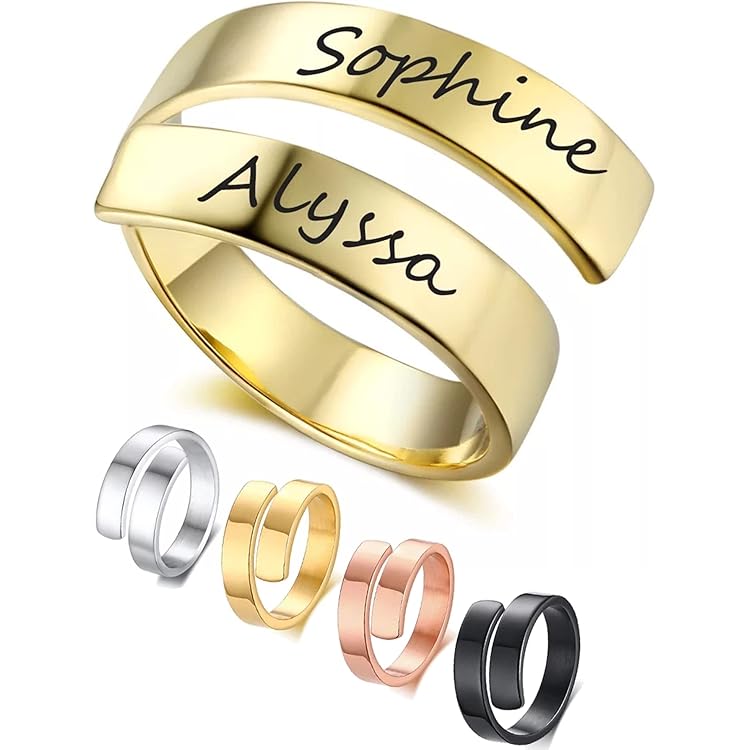 CRYSLOVE Buchstabe Ring Silber 925 - Verstellbarer Initialring Für Damen