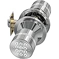 Signstek Keyless Entry Door Lock,Door Knob with Keypad，Smart Code Door Lock,Mute Mode,Passage Function, Easy to Install,Satin Nickel